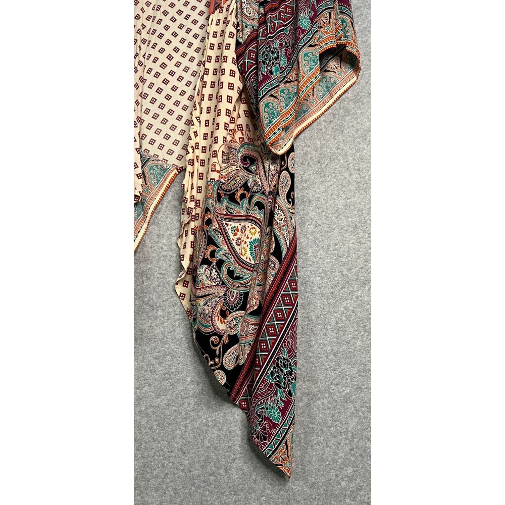 Flying Tomato Rayon Kimono M/L Paisley Print Open Front Boho Duster - Picture 4 of 8